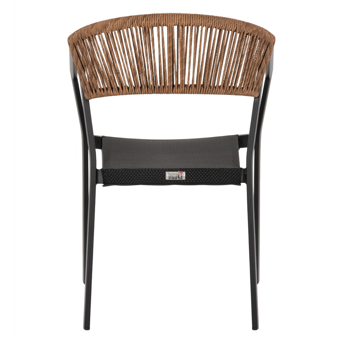 ΠΟΛΥΘΡΟΝΑ ΑΛΟΥΜΙΝΙΟΥ MIRI HM5891.05 ΜΑΥΡΟΣ ΣΚΕΛΕΤΟΣ&TEXTLINE-ΜΠΕΖ RATTAN 57,5x59x81,5Yεκ.