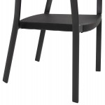 ΠΟΛΥΘΡΟΝΑ ΑΛΟΥΜΙΝΙΟΥ MIRI HM5891.05 ΜΑΥΡΟΣ ΣΚΕΛΕΤΟΣ&TEXTLINE-ΜΠΕΖ RATTAN 57,5x59x81,5Yεκ.