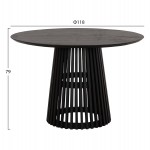 ΤΡΑΠΕΖΙ ΤΡΑΠΕΖΑΡΙΑΣ ΣΤΡΟΓΓΥΛΟ FRANTZ HM9388.02 ΜΑΣΙΦ ΞΥΛΟ MINDI BLACK Φ118x79Υεκ.