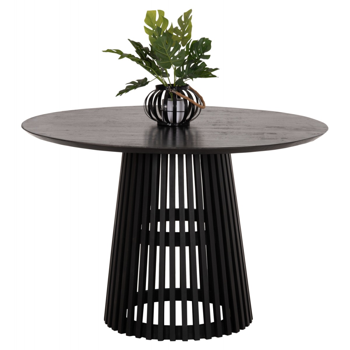 ΤΡΑΠΕΖΙ ΤΡΑΠΕΖΑΡΙΑΣ ΣΤΡΟΓΓΥΛΟ FRANTZ HM9388.02 ΜΑΣΙΦ ΞΥΛΟ MINDI BLACK Φ118x79Υεκ.