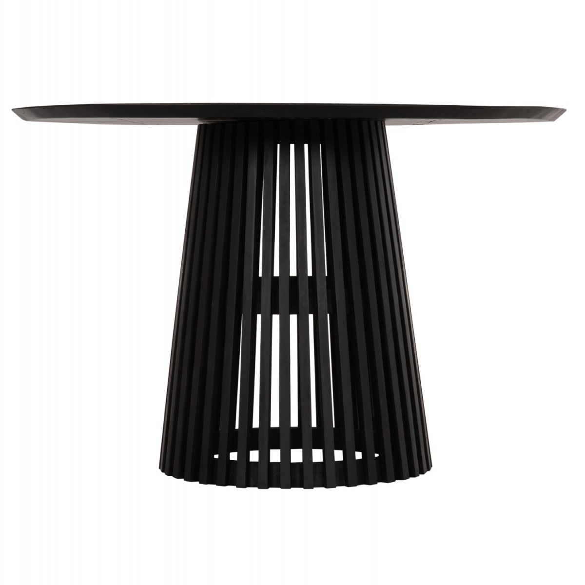 ΤΡΑΠΕΖΙ ΤΡΑΠΕΖΑΡΙΑΣ ΣΤΡΟΓΓΥΛΟ FRANTZ HM9388.02 ΜΑΣΙΦ ΞΥΛΟ MINDI BLACK Φ118x79Υεκ.