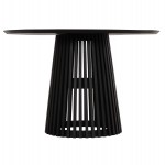 ΤΡΑΠΕΖΙ ΤΡΑΠΕΖΑΡΙΑΣ ΣΤΡΟΓΓΥΛΟ FRANTZ HM9388.02 ΜΑΣΙΦ ΞΥΛΟ MINDI BLACK Φ118x79Υεκ.