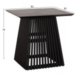 ΤΡΑΠΕΖΙ ΤΡΑΠΕΖΑΡΙΑΣ ΤΕΤΡΑΓΩΝΟ FRANTZ HM9458.02 MINDI ΞΥΛΟ ΜΑΥΡΟ 80x80x78Yεκ.