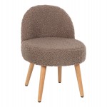 ΣΚΑΜΠΟ ΜΕ ΠΛΑΤΗ YASMINE ΜΠΟΥΚΛΕ ΥΦΑΣΜΑ ΑΝΟΙΧΤΟ ΚΑΦΕ HM8395.25 47x46x64,5Y εκ.