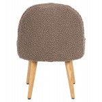 ΣΚΑΜΠΟ ΜΕ ΠΛΑΤΗ YASMINE ΜΠΟΥΚΛΕ ΥΦΑΣΜΑ ΑΝΟΙΧΤΟ ΚΑΦΕ HM8395.25 47x46x64,5Y εκ.