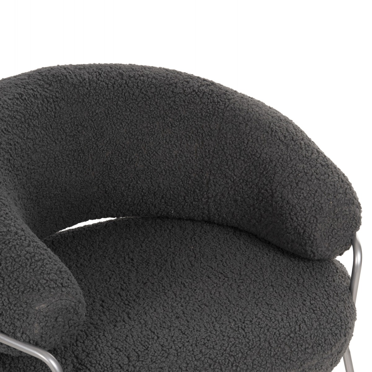 ΠΟΛΥΘΡΟΝΑ TRUDI HM8639.21 ΑΠΟ ΜΠΟΥΚΛΕ ΓΚΡΙ ΜΕ ΑΣΗΜΙ ΜΕΤΑΛΛΙΚΟ ΣΚΕΛΕΤΟ 84x79x76Υ εκ.