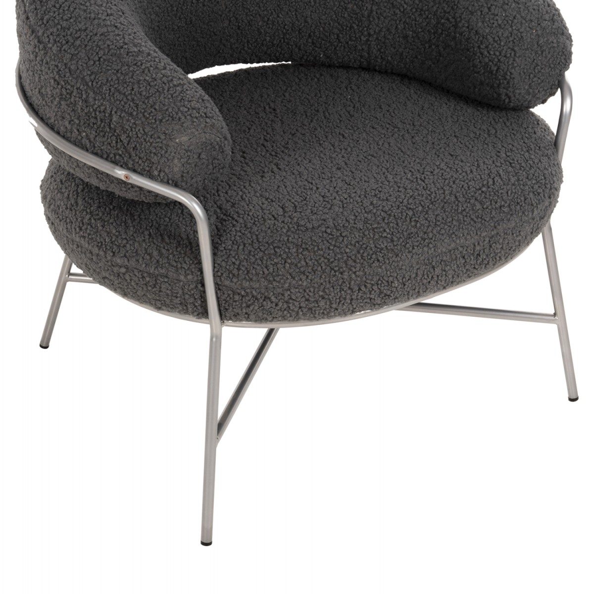 ΠΟΛΥΘΡΟΝΑ TRUDI HM8639.21 ΑΠΟ ΜΠΟΥΚΛΕ ΓΚΡΙ ΜΕ ΑΣΗΜΙ ΜΕΤΑΛΛΙΚΟ ΣΚΕΛΕΤΟ 84x79x76Υ εκ.