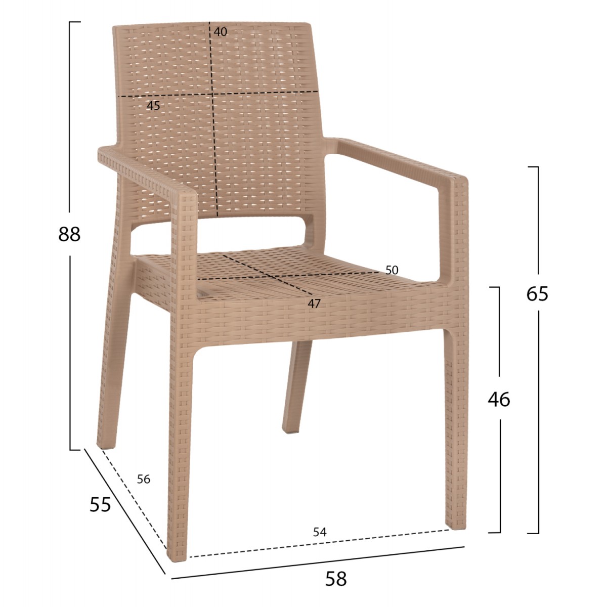 ΠΟΛΥΘΡΟΝΑ ΠΟΛΥΠΡΟΠΥΛΕΝΙΟΥ ΒΑΡΕΩΣ ΤΥΠΟΥ KAGANU ΚΑΠΟΥΤΣΙΝΟ HM5134.03 58x55x88Υ εκ.
