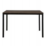 ΤΡΑΠΕΖΙ ΤΡΑΠΕΖΑΡΙΑΣ GOOSE HM9532 MDF ΚΑΡΥΔΙ-ΜΑΥΡΟ ΜΕΤΑΛΛΟ 120X80Χ75Yεκ.