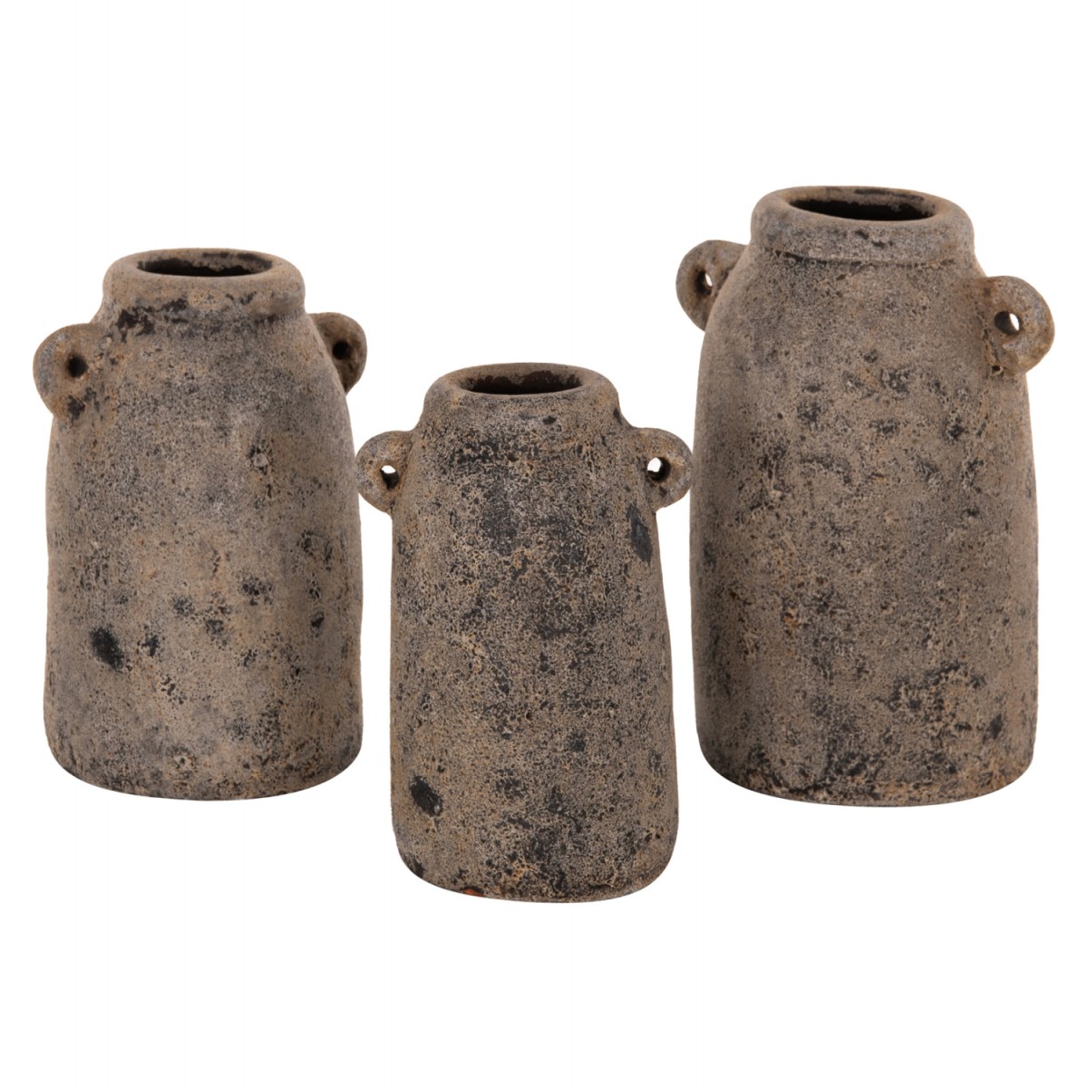 ΔΙΑΚΟΣΜΗΤΙΚA ΣΕΤ 3ΤΜΧ ΒΑΖA ΑΠΟ TERRACOTTA ΓΚΡΙ HM7710.11 Φ12Χ22Υ εκ