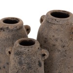 ΔΙΑΚΟΣΜΗΤΙΚA ΣΕΤ 3ΤΜΧ ΒΑΖA ΑΠΟ TERRACOTTA ΓΚΡΙ HM7710.11 Φ12Χ22Υ εκ