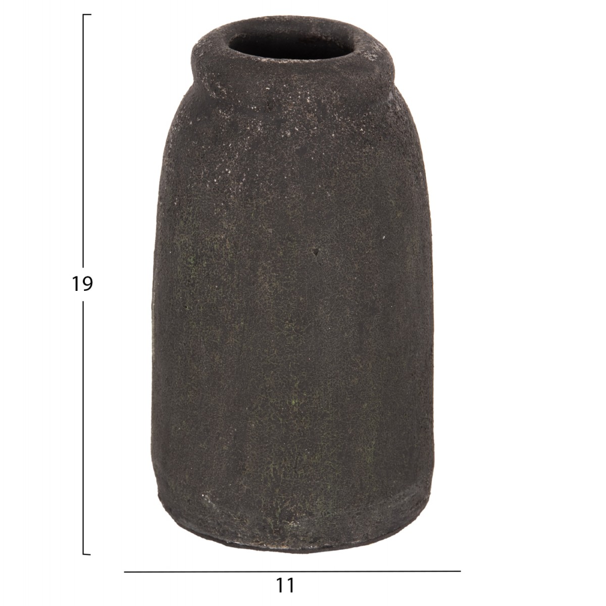 ΔΙΑΚΟΣΜΗΤΙΚA ΒΑΖA ΑΠΟ TERRACOTTA ΑΝΘΡΑΚΙ HM7711.11 Φ12Χ22Υ εκ