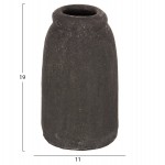 ΔΙΑΚΟΣΜΗΤΙΚA ΒΑΖA ΑΠΟ TERRACOTTA ΑΝΘΡΑΚΙ HM7711.11 Φ12Χ22Υ εκ