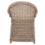 ΠΟΛΥΘΡΟΝΑ ΜΕ ΕΚΡΟΥ ΜΑΞΙΛΑΡΙ KEYLA HM9536 ΚΑΦΕ RATTAN 63x65x87Υεκ.