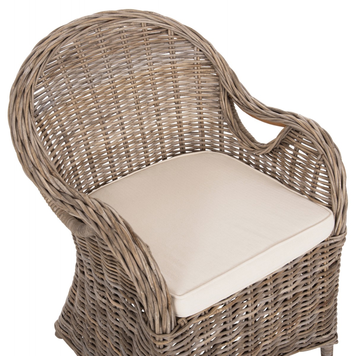 ΠΟΛΥΘΡΟΝΑ ΜΕ ΕΚΡΟΥ ΜΑΞΙΛΑΡΙ KEYLA HM9536 ΚΑΦΕ RATTAN 63x65x87Υεκ.