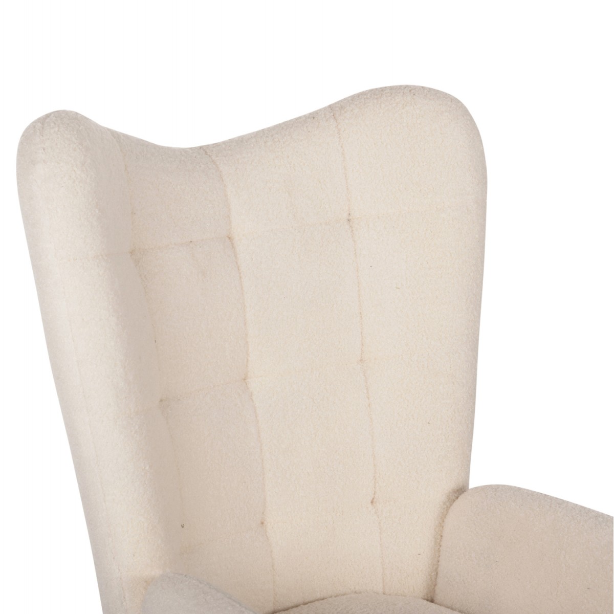 ΠΟΛΥΘΡΟΝΑ ΜΠΕΡΖΕΡΑ CRAWLEY ΜΕ ΥΠΟΠΟΔΙΟ HM8918.25 ΥΦΑΣΜΑ ΜΠΟΥΚΛΕ ΛΕΥΚΟ 70x74x105Y εκ.