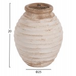 ΔΙΑΚΟΣΜΗΤΙΚΟ ΒΑΖΟ PYDNA HM7940 ΤΕΡΑΚΟΤΑ ΣΕ ANTIQUE ΛΕΥΚΟ ΜΠΕΖ ΧΡΩΜΑ Φ20x25Y εκ.