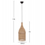 ΦΩΤΙΣΤΙΚΟ ΟΡΟΦΗΣ HM7883 ΚΡΕΜΑΣΤΟ ΑΠΟ RATTAN ΣΕ ΦΥΣΙΚΟ ΧΡΩΜΑ Φ34,5x178Υεκ.