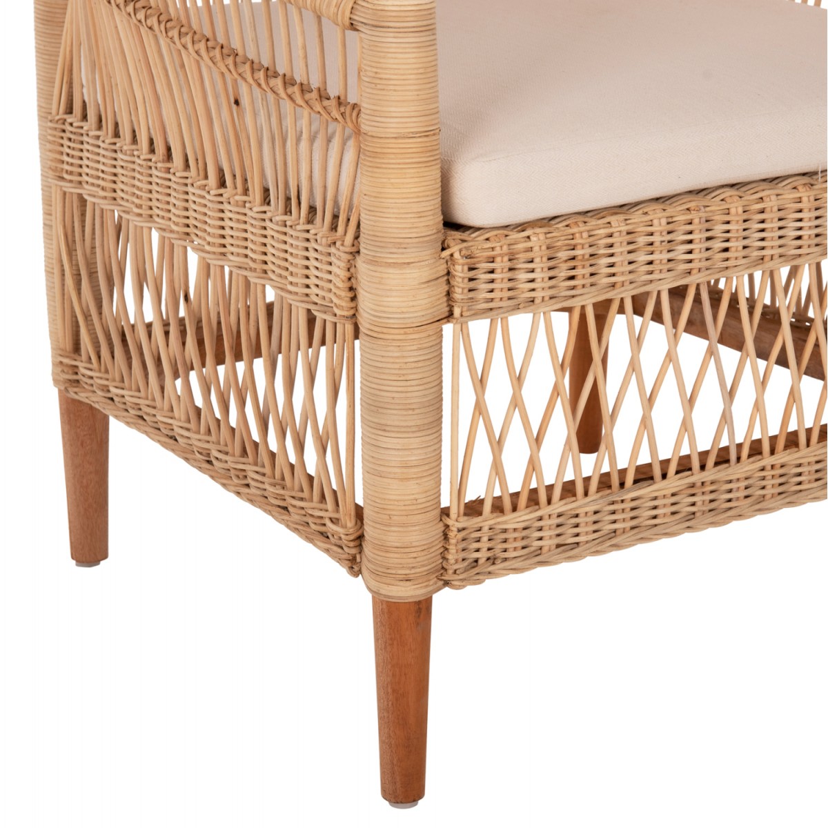 ΠΟΛΥΘΡΟΝΑ MALAWI HM9635.04 ΞΥΛΟ ΜΑΟΝΙ ΕΠΕΝΔΥΣΗ RATTAN ΛΕΥΚΟ ΜΑΞΙΛΑΡΙ ΚΑΘΙΣΜΑΤΟΣ 80x70x86Υεκ.