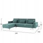 ΚΑΝΑΠΕΣ ΚΡΕΒΑΤΙ ΓΩΝΙΑ ΑΝΑΣΤΡΕΨΙΜΗ ELIZA HM3145.04 ΣΕ ΒΕΡΑΜΑΝ ΒΕΛΟΥΔΟ 245x160x80Υεκ.