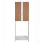 ΕΠΙΠΛΟ ΠΛΥΝΤΗΡΙΟΥ ΜΕ ΡΑΦΙΑ&ΝΤΟΥΛΑΠΙ TERRY ΛΕΥΚΟ ΜΑΡΜΑΡΟ ΕΦΕ HM9122.12 64Χ29Χ181Υεκ.