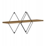 ΕΠΙΤΟΙΧΙΟ ΡΑΦΙ CHANTRIA HM8934.11 ΜΕΛΑΜΙΝΗ ΣΕ ΟΑΚ ΧΡΩΜΑ-ΜΕΤΑΛΛΟ ΜΑΥΡΟ 60x14x36Υεκ.