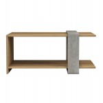 ΤΡΑΠΕΖΙ ΣΑΛΟΝΙΟΥ WILMA HM8950.13 ΜΕΛΑΜΙΝΗ ΣΕ ΦΥΣΙΚΟ-ΓΚΡΙ ΠΕΤΡΑ 80Χ50Χ35Υ εκ.