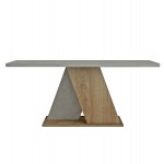 ΤΡΑΠΕΖΙ ΣΑΛΟΝΙΟΥ DILE HM9528.02 ΜΕΛΑΜΙΝΗ ΣΕ STONE TEXTURE ΓΚΡΙ-ΦΥΣΙΚΟ 110x55x47Υεκ.