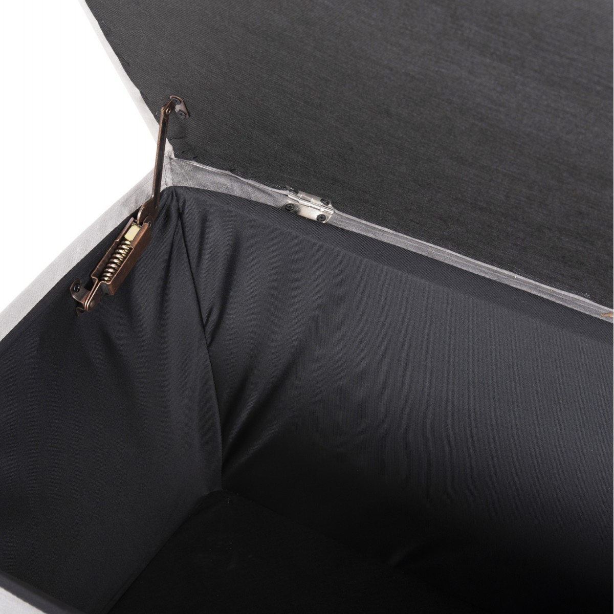 ΣΚΑΜΠΟ-ΜΠΑΟΥΛΟ ΜΕ ΑΠΟΘΗΚΕΥΤΙΚΟ ΧΩΡΟ PUNK HM279.11 ΓΚΡΙ ΒΕΛΟΥΔΟ 90x50x50Υεκ.