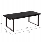 ΤΡΑΠΕΖΙ ΣΑΛΟΝΙΟΥ SHABEN HM9585.01 MDF ΜΑΥΡΟ ΜΑΡΜΑΡΟ-ΜΑΥΡΗ ΜΕΤΑΛΛΙΚΗ ΒΑΣΗ 120x60X46Yεκ.