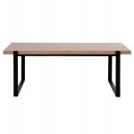 ΤΡΑΠΕΖΙ ΣΑΛΟΝΙΟΥ SHABEN HM9585.03 MDF SONOMA-ΜΑΥΡΗ ΜΕΤΑΛΛΙΚΗ ΒΑΣΗ 120x60X46Yεκ.