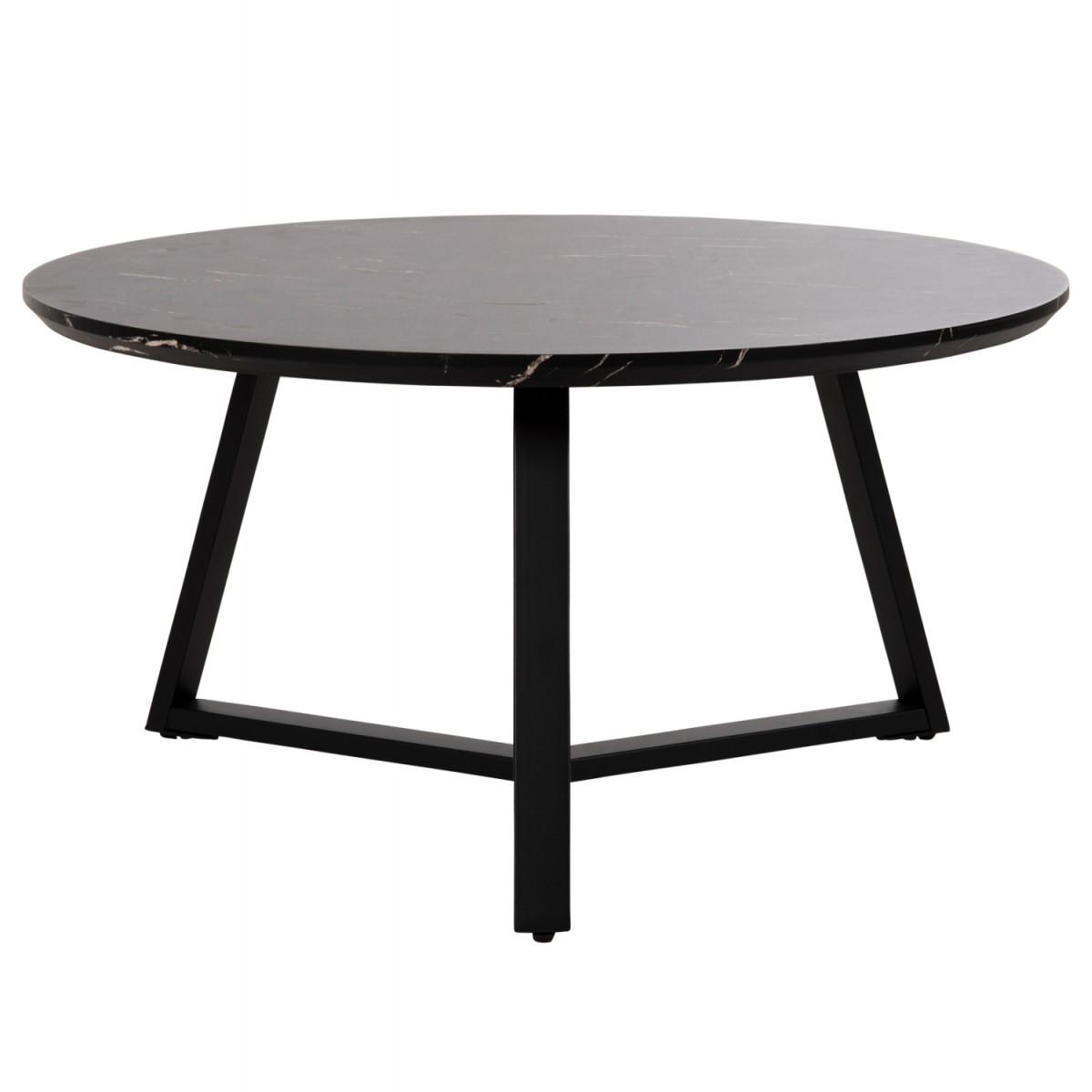 ΤΡΑΠΕΖΙ ΣΑΛΟΝΙΟΥ ΣΤΡΟΓΓΥΛΟ ROCKET HM9586.01 MDF ΜΑΥΡΟ ΜΑΡΜΑΡΟ-ΜΑΥΡΗ ΣΑΓΡΕ ΒΑΣΗ Φ80x42Υεκ.