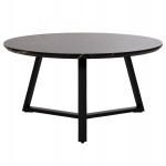 ΤΡΑΠΕΖΙ ΣΑΛΟΝΙΟΥ ΣΤΡΟΓΓΥΛΟ ROCKET HM9586.01 MDF ΜΑΥΡΟ ΜΑΡΜΑΡΟ-ΜΑΥΡΗ ΣΑΓΡΕ ΒΑΣΗ Φ80x42Υεκ.