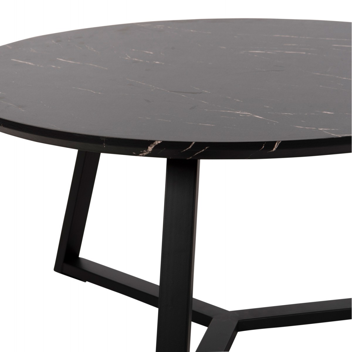 ΤΡΑΠΕΖΙ ΣΑΛΟΝΙΟΥ ΣΤΡΟΓΓΥΛΟ ROCKET HM9586.01 MDF ΜΑΥΡΟ ΜΑΡΜΑΡΟ-ΜΑΥΡΗ ΣΑΓΡΕ ΒΑΣΗ Φ80x42Υεκ.