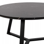 ΤΡΑΠΕΖΙ ΣΑΛΟΝΙΟΥ ΣΤΡΟΓΓΥΛΟ ROCKET HM9586.01 MDF ΜΑΥΡΟ ΜΑΡΜΑΡΟ-ΜΑΥΡΗ ΣΑΓΡΕ ΒΑΣΗ Φ80x42Υεκ.