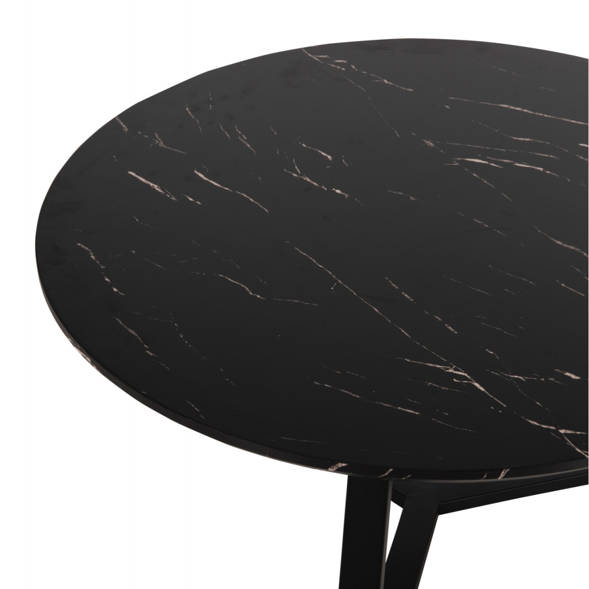 ΤΡΑΠΕΖΙ ΣΑΛΟΝΙΟΥ ΣΤΡΟΓΓΥΛΟ ROCKET HM9586.01 MDF ΜΑΥΡΟ ΜΑΡΜΑΡΟ-ΜΑΥΡΗ ΣΑΓΡΕ ΒΑΣΗ Φ80x42Υεκ.