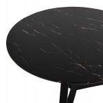 ΤΡΑΠΕΖΙ ΣΑΛΟΝΙΟΥ ΣΤΡΟΓΓΥΛΟ ROCKET HM9586.01 MDF ΜΑΥΡΟ ΜΑΡΜΑΡΟ-ΜΑΥΡΗ ΣΑΓΡΕ ΒΑΣΗ Φ80x42Υεκ.