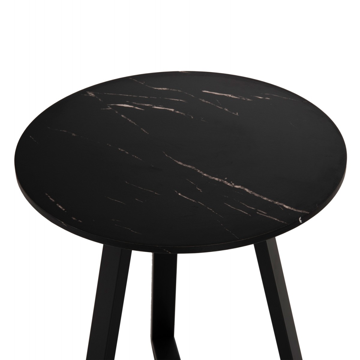 ΒΟΗΘΗΤΙΚΟ ΤΡΑΠΕΖΑΚΙ ROCKET HM9587.01 MDF ΜΑΥΡΟ ΜΑΡΜΑΡΟ-ΜΑΥΡΗ ΜΕΤΑΛΛΙΚΗ ΒΑΣΗ Φ45x55Υεκ.