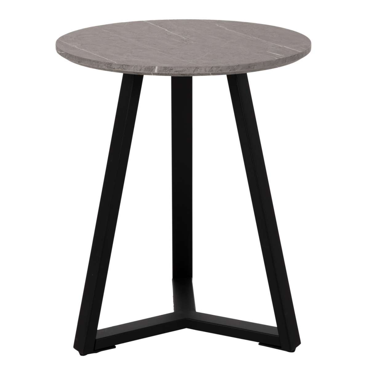 ΒΟΗΘΗΤΙΚΟ ΤΡΑΠΕΖΑΚΙ ROCKET HM9587.02 MDF ΓΚΡΙ ΜΑΡΜΑΡΟ-ΜΑΥΡΗ ΜΕΤΑΛΛΙΚΗ ΒΑΣΗ Φ45x55Υεκ.