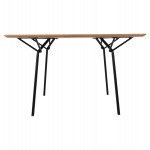 ΤΡΑΠΕΖΙ ΤΡΑΠΕΖΑΡΙΑΣ TRENK HM9614.01 MDF ΜΕ ΚΑΠΛΑΜΑ ΔΡΥΟΣ ΦΥΣΙΚΟ-ΜΑΥΡΟ ΜΕΤΑΛΛΟ 120x120x75Υεκ.