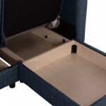 ΚΑΝΑΠΕΣ ΚΡΕΒΑΤΙ GHUFRAN ΓΩΝΙΑ ΑΝΑΣΤΡΕΨΙΜΗ ΜΠΛΕ HM3244.07 ΜΕ ΑΠΟΘΗΚΕΤΙΚΟ ΧΩΡΟ 202x140x78Yεκ.