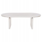 ΤΡΑΠΕΖΙ ΣΑΛΟΝΙΟΥ ΟΒΑΛ HONKY HM9691 ΜΑΣΙΦ ΞΥΛΟ MANGO ΣΕ ΛΕΥΚΟ 120x60x40Yεκ.