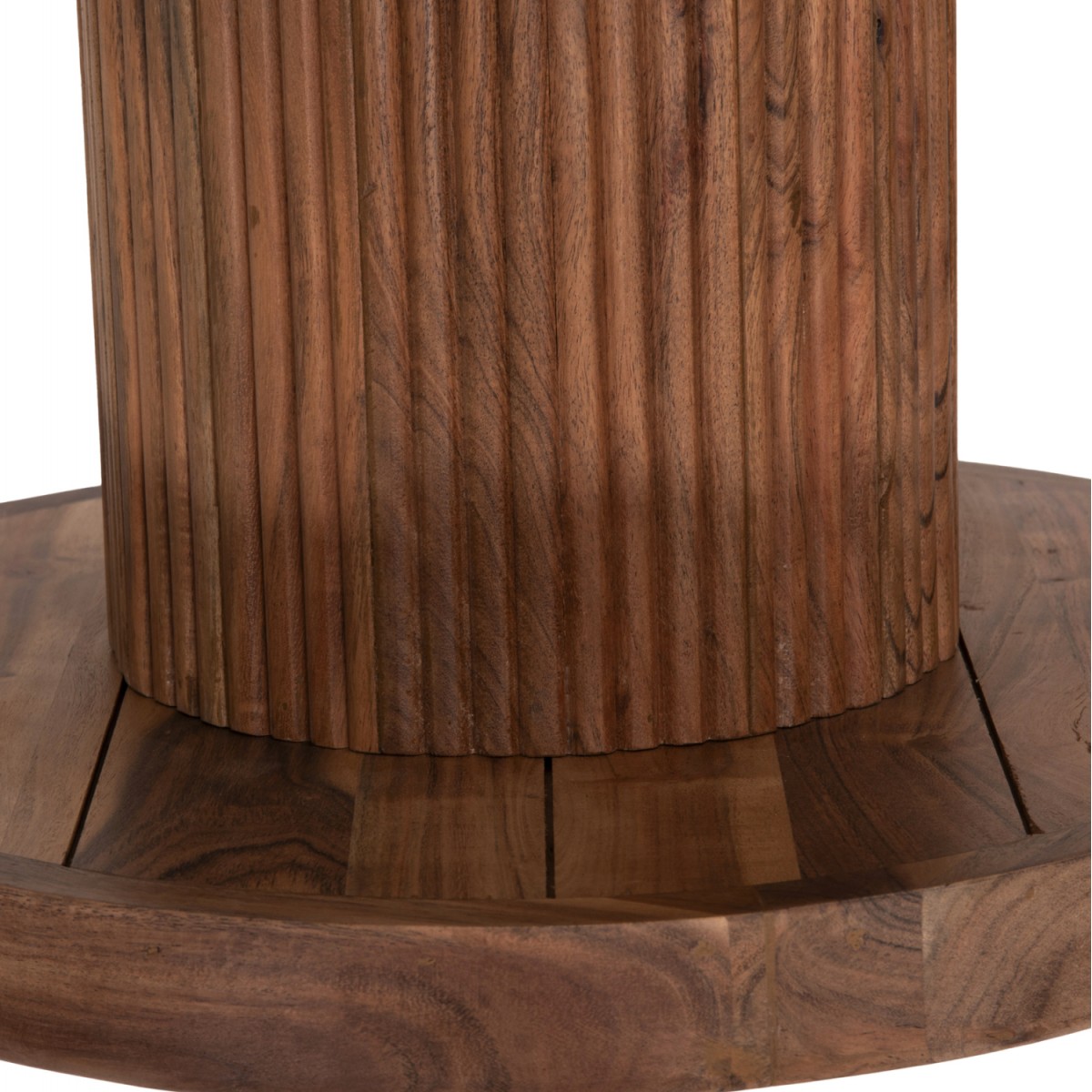 ΤΡΑΠΕΖΙ ΣΑΛΟΝΙΟΥ ΣΤΡΟΓΓΥΛΟ RAJJEH HM9692 ΜΑΣΙΦ ΑΚΑΚΙΑ ΦΥΣΙΚΟ ΧΡΩΜΑ Φ50x60Υεκ.