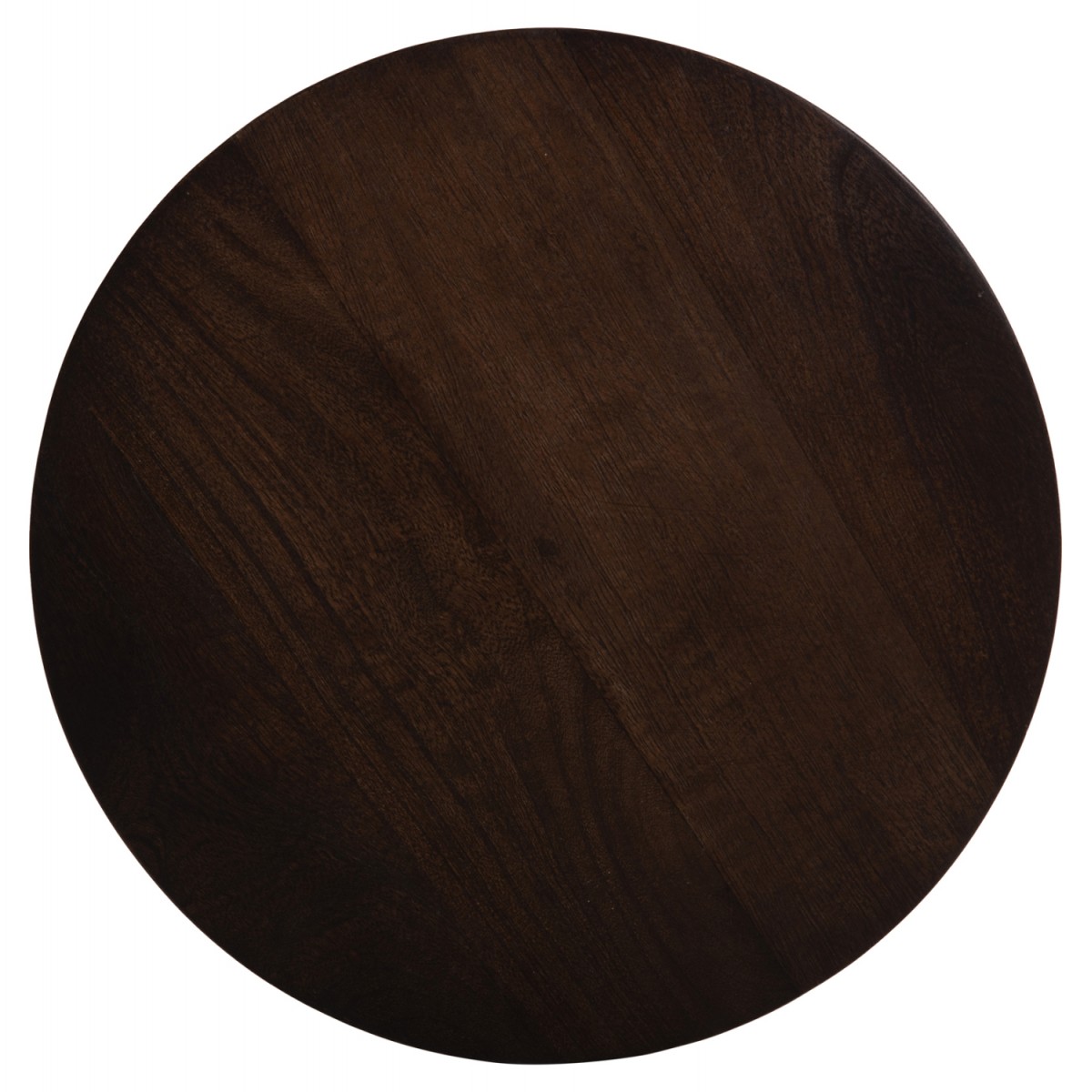 ΤΡΑΠΕΖΙ ΣΑΛΟΝΙΟΥ ΣΤΡΟΓΓΥΛΟ FOSS HM9699 ΜΑΣΙΦ MANGO ΣΚΟΥΡΟ ΚΑΦΕ Φ35x45Υεκ.