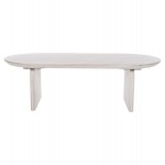 ΤΡΑΠΕΖΙ ΣΑΛΟΝΙΟΥ ΟΒΑΛ HONKY HM9710 ΜΑΣΙΦ ΞΥΛΟ MANGO- ΛΕΥΚΟ 130x60x40Υεκ.