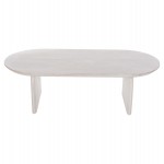 ΤΡΑΠΕΖΙ ΣΑΛΟΝΙΟΥ ΟΒΑΛ HONKY HM9710 ΜΑΣΙΦ ΞΥΛΟ MANGO- ΛΕΥΚΟ 130x60x40Υεκ.