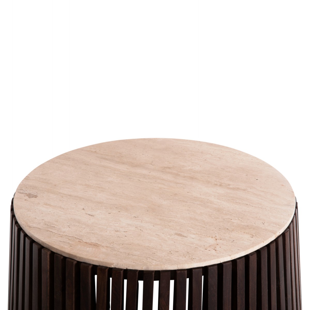 ΤΡΑΠΕΖΙ ΣΑΛΟΝΙΟΥ KREST HM9712 ΜΑΣΙΦ ΞΥΛΟ ΑΚΑΚΙΑΣ ΣΕ ΚΑΦΕ-ΤΡΑΒΕΡΤΙΝA Φ90x40Υεκ.