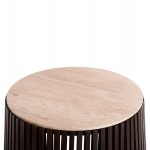 ΤΡΑΠΕΖΙ ΣΑΛΟΝΙΟΥ KREST HM9712 ΜΑΣΙΦ ΞΥΛΟ ΑΚΑΚΙΑΣ ΣΕ ΚΑΦΕ-ΤΡΑΒΕΡΤΙΝA Φ90x40Υεκ.