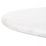 ΤΡΑΠΕΖΙ ΣΑΛΟΝΙΟΥ ΟΒΑΛ PURGER HM9716 ΜΑΣΙΦ MANGO-ΛΕΥΚΟ ΜΑΡΜΑΡΟ 120x70x38Υεκ.