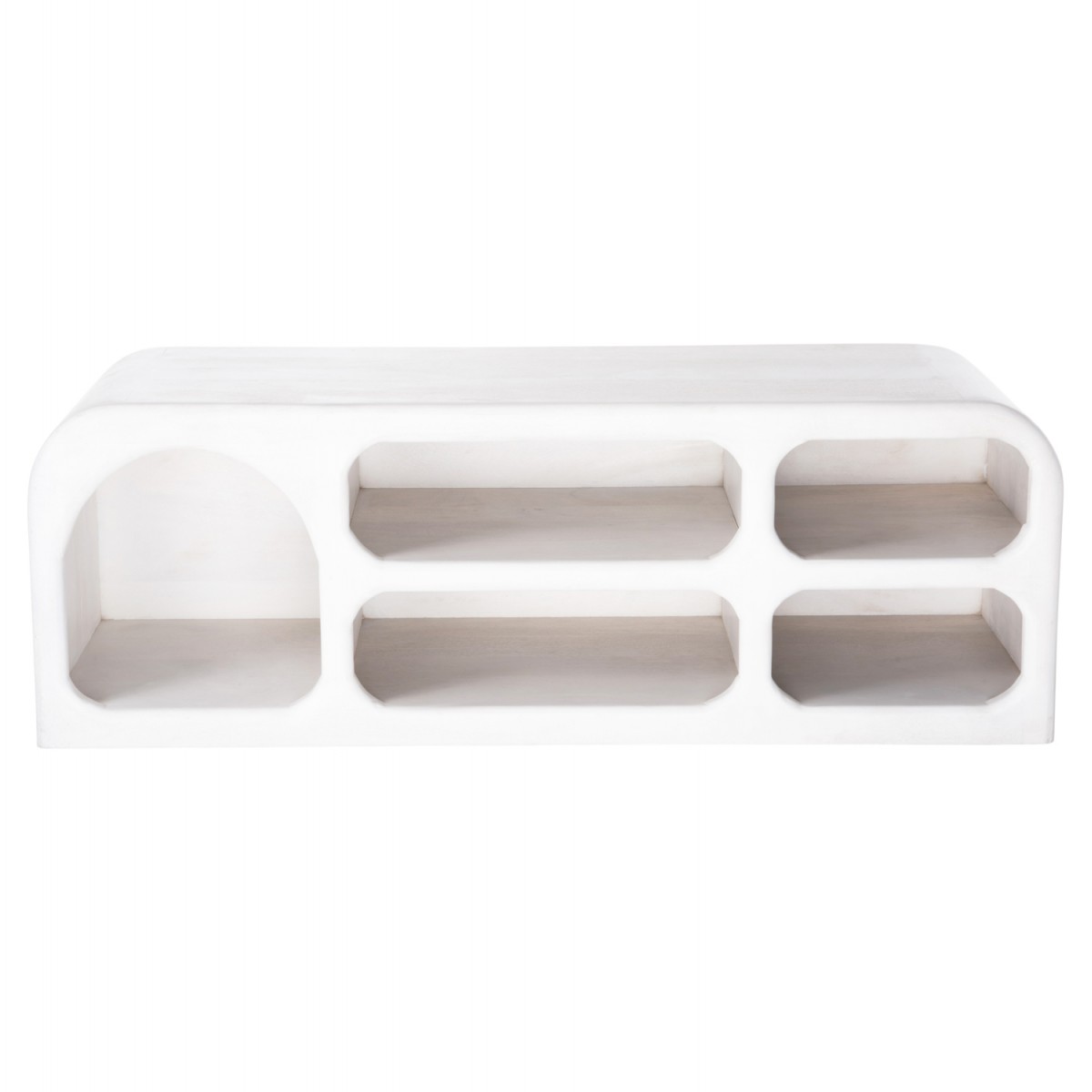 ΕΠΙΠΛΟ ΤΗΛΕΟΡΑΣΗΣ HANDYR HM9704 ΜΑΣΙΦ ΞΥΛΟ MANGO ΣΕ ΛΕΥΚΟ 130x40x45Yεκ.